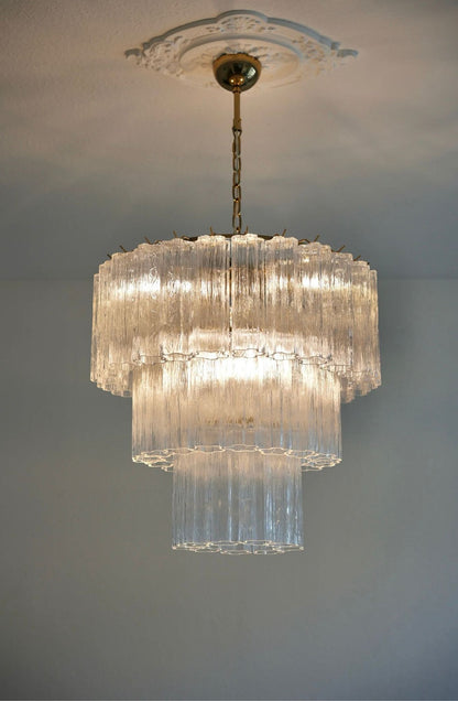 La Colonne - grande -Tiered Murano Style Glass Chandelier